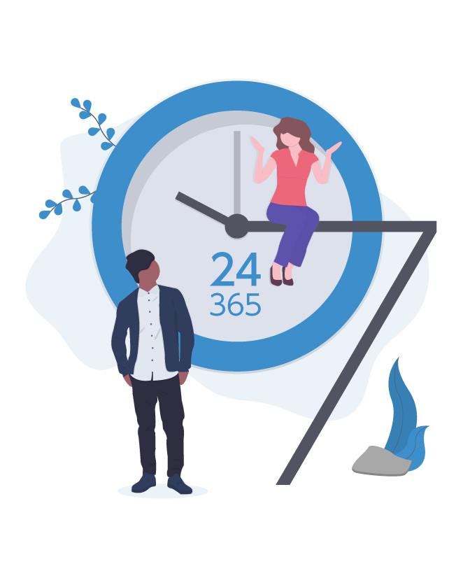 24時間365日のイメージ