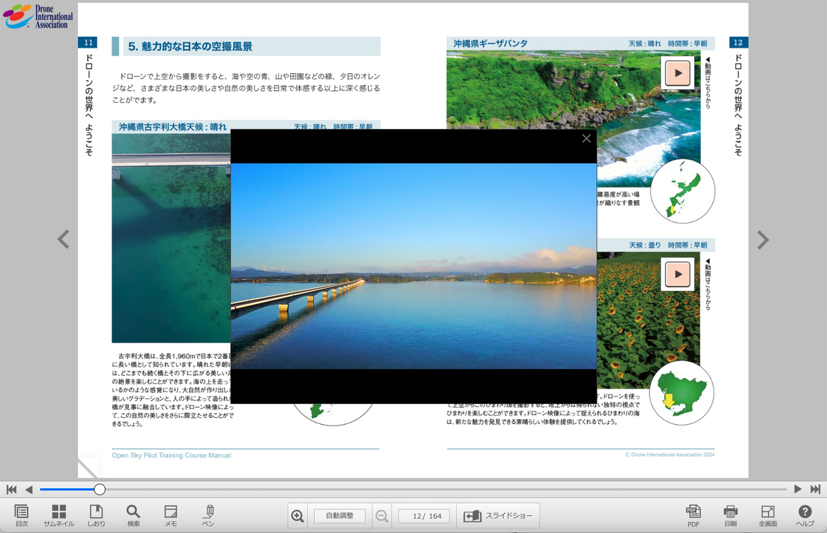 動画を埋め込んだドローンテキスト